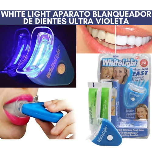 Blanqueamiento Profesional Dental En Casa White Light Tecnologia con Luz LED Incluye Aparato +2 Tubo ™