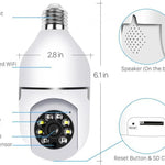 Cámara WiFi Lámpara de Seguridad Giratoria 360 Full HD - V380